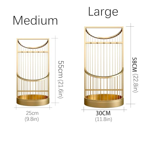 Grand support de parapluie en métal avec structure robuste à 2 niveaux