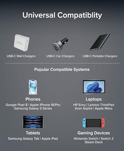 Image of Plugable USB C to USB C Cable, Data Blocker Charge Only Cable (1m /3.3ft): 240W Safe Fast Charging for MacBook, iPhone 15 /16, Galaxy S24, Steam Deck, and More USBC Devices (USBC-CC1M) (Pack of 2)