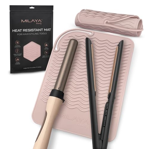 Large Vanity Mat Heat Resistant Mat for Hair Tools Vanity Dcor Rose