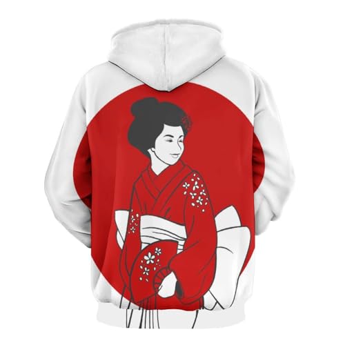 Pull japonais UMENG hoody sweat à capuche avec manches longues amples - 3
