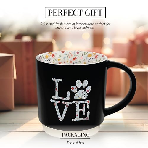 Taza de café 18 oz Pavilion Gift Company diseño Love floral miniatura 3
