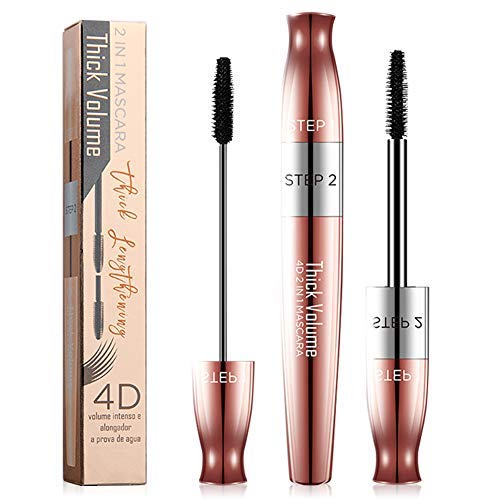 Lash Mascara, Eyelash Mascara,4D Volumizing Mascara,Waterproof Smudge-Proof Lengthening and Thick, Long Lasting Eyelashes Essence