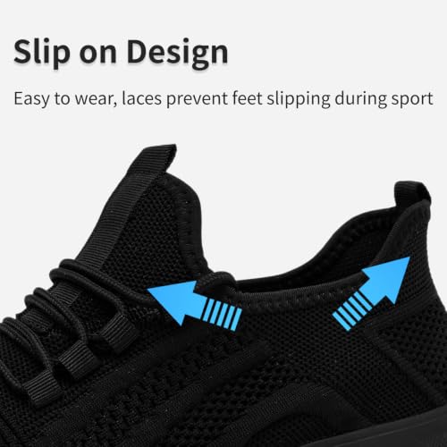 Image of Mens Running Shoes Walking Sneakers Tennis Gym Slip on Athletic Non Slip Breathable Casual Sport Shoe