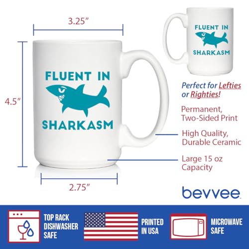 Taza de café Bevvee 15oz cerámica blanca miniatura 4