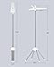 SONGMICS Clothes Drying Rack, 59-Inch Folding Laundry Drying Rack with 3 Rotatable Arms for Hangers, 4 Legs, Stainless Steel, for 27 Pieces of Clothes, White and Silver ULLR510W01