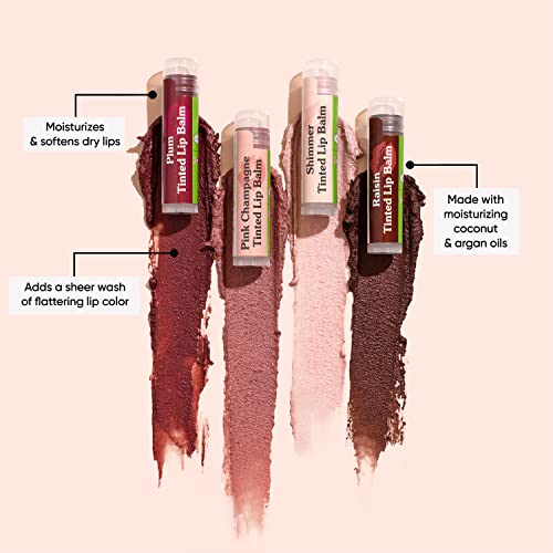 Sky Organics Tinted Lip Balms For Lips To Moisturize, Soften & Add A Wash Of Color, Four Assorted Shades, 4Pk. #TOP1