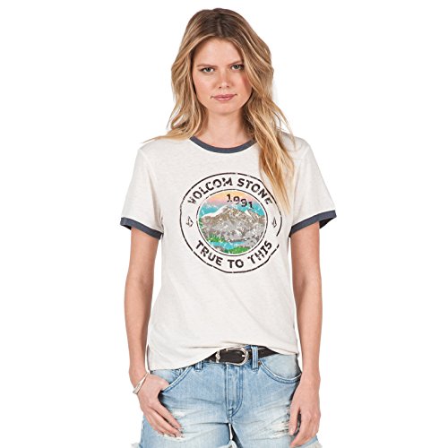 Volcom Juniors Lake Daze Short Sleeve Ringer Graphic Tee
