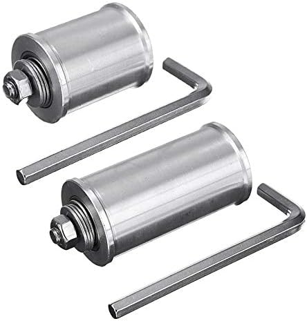 30/50mm DIY Double Bearing Driving Wheel Belt Sander Conveyor Guide Wheel with 8mm Shaft Rod/Wrench - (Width: 30mm)