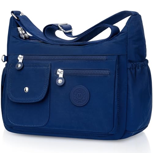 BTNEEU Umhängetasche Damen Groß Nylon Crossbody Bag Wasserdicht...