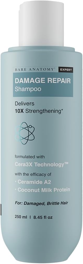 Damage Repair Hair Shampoo | Provides 10x Strengthening Powered By Ceramide A2 & Coconut Milk Protein | For Damaged, Dry & Frizzy Hair | Sulphate & Paraben Free | For Women & Men | 250ml