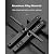 Jacchozhi Slim Smart Lock for Sliding Glass Door, Waterproof Keyless Smart Mortise Lock with Hook,WiFi Bluetooth Digital Keypad Aluminum Fingerprint Door Lock with Handle(Black-L)