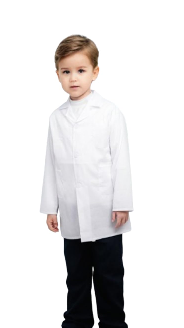 Sweet seven Kids' White Lab Coat Scientist Costume for Little Kids! Doctor Coat for Role Play or Halloween Fun