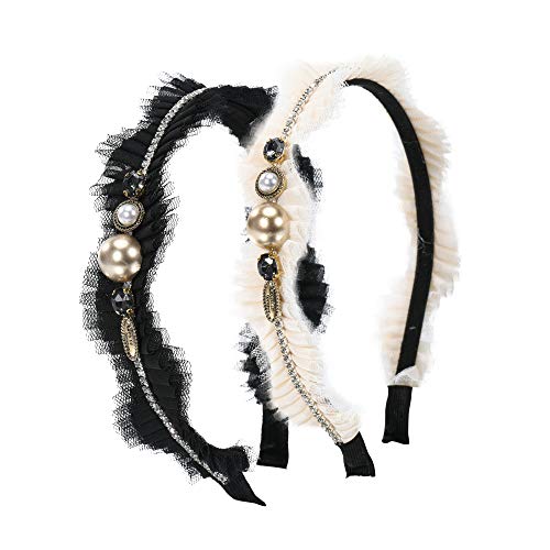 Diademas para el pelo de las mujeres accesorios de pelo de moda con cuentas de encaje