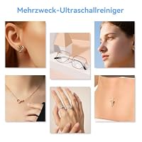 KUNPHY Ultraschallreinigungsgerät, 48KHz 400ml Brillenreinigungsgerät, Ultraschallreiniger für Brillen, Schmuck, Uhren, Zahnschiene, Zahnprothesen, Jewelry, Aligner – Ansicht 7