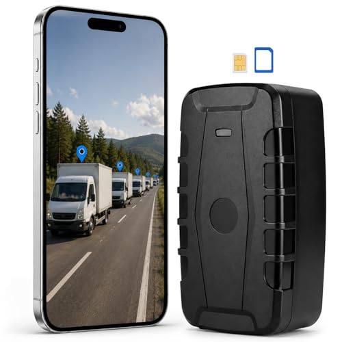 Zeerkeer GPS Tracker para Automóvil 4G con Tarjeta SIM, Tiempo Real, Batería 20000mAh de Larga Duración, Instalación Magnética, Seguimiento de 6 Meses, App Gratis