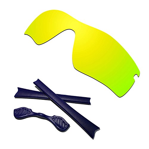 Verres rechange 24K Gold polarisés et earsocks bleus Radar Path