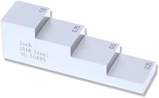 SULMILE 4-Step Calibration Block Wedge #1018 Steel for Ultrasonic Thickness Gauge NDT Testing - 0.250'' 0.500'' 0.750'' 1.000'' Steps