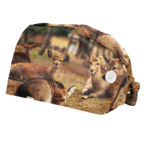 Casquettes de travail anti-transpiration avec imprimé cerf pour hommes et femmes