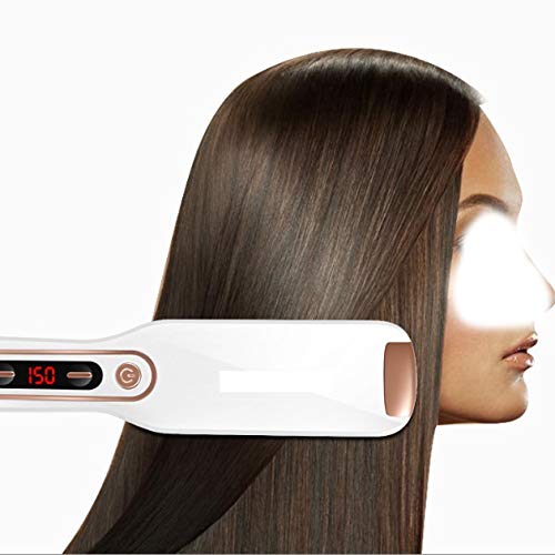 Hair Care Professional PTC Heating Straightener Curler Styler Brush Straighting Ceramic Curling Iron Hot Comb Brushes miniatura 5