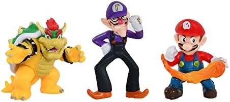 Pack of 18 Super Mario Cake Decorations, Cartoon Cake Toppers for Children's Birthdays, Cupcake Figures Toys, Children's Birthday Cake Decoration Party Supplies