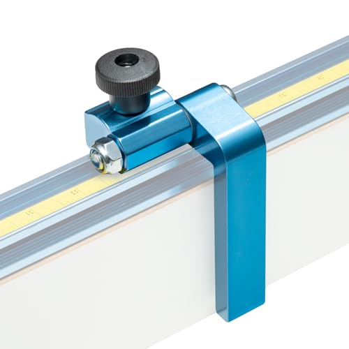 POWERTEC 3 Fence Flip Stop for Table Saw Miter Saw and Drill Press T Track Accessories for Woodworking 1PK (71367V)
