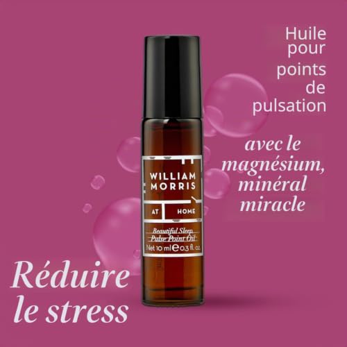 William Morris At Home Brume d'oreiller 50 ml et huile de point de pouls 10 ml, huiles essentielles apaisantes, parfum relaxant aide au sommeil, magnésium, format voyage, végétalien et adapté aux – vue 4
