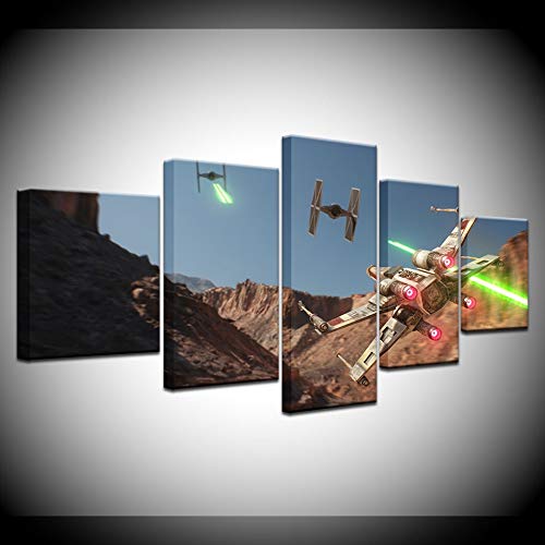 Tableau Game Fighter 5 pièces déco murale moderne en toile