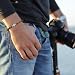 Imagen de GAVU Pulsera de Cruz con Cuentas de Ojo de Tigre Piedra Preciosa para Hombre
