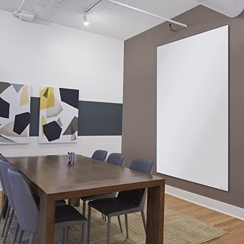 Quartet Whiteboard, Magnetic Dry Erase White Board, Glass 48" x 85" Vertical-Only, Frameless, InvisaMount, White (Q014885IMW) by Quartet - Image 2