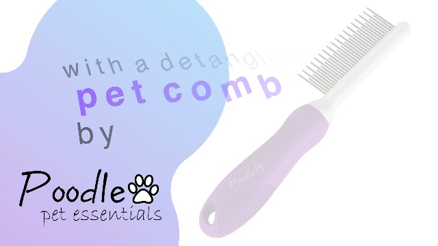 Detangling Pet Comb with Long & Short Stainless Steel Teeth for Removing Matted Fur, Knots & Tangles – Detangler Tool… - Image 8