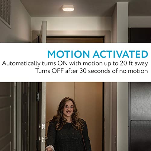 Brilliant Evolution Wireless Motion Sensor Led Light | Battery-Operated, Flush-Mount Ceiling Lights | Outdoor&Indoor Bedroom, Kitchen, Farmhouse Ceiling Light Fixtures | Night Modern Light Fixture #TOP4
