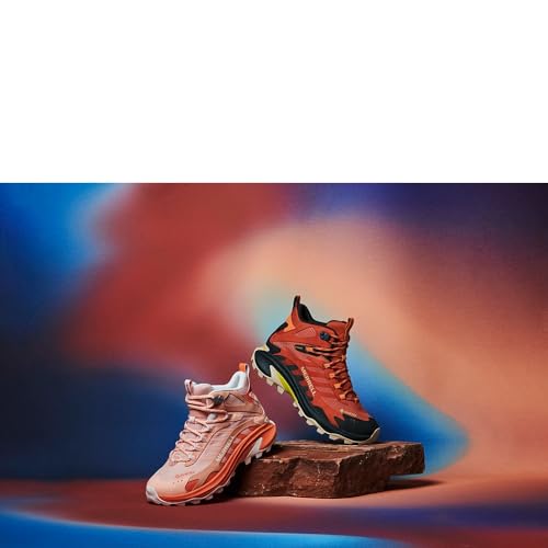 Image of Merrell Moab Speed 2 Mid GTX Shoes for Men - Gore-TEX Technology - Mesh Lining and Upper Clay 8.5 M