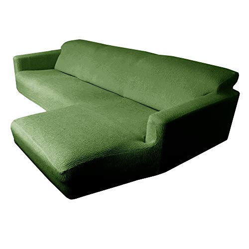 fits ソファーカバー l字 肘付き 厚手 洗える 左用 エバーグリーン カウチ ストレッチ l型 北欧 おしゃれ ゴム 丈夫 伸縮 押し込み棒 柔らかい 綿