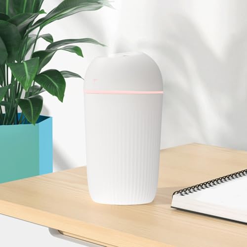Gdfnmogo Mini humidificador USB de 420 ml, difusor de aire de niebla fría portátil para uso en casa, oficina, coche, con luz LED Chai de color y diseño compacto de tamaño de viaje para dormitorio