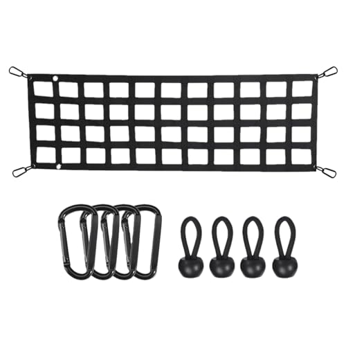 DNCG Tailgate Net, Truck Tailgate Net, Tailgate Cargo Net, UV-Protected Net Cargo Mesh for Truck Tailgate, Weatherproof Cargo Netting with Carabiner Hooks for Trucks, VT3WN3E78B60RIRL