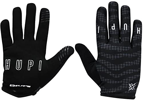 Luva Ciclismo Hupi Dedo Longo Maps, Cor: Preto, Tamanho: M