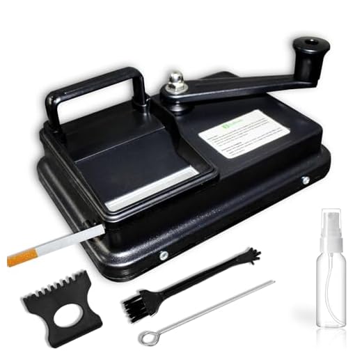 JIUJITSAW Rouleuse à Cigarette Portable, Machine à Rouler Les Cigarettes Durable et Compacte – Idéal comme Cadeau pour Homme – Tubeuse à Cigarette 8 mm, Machine à Rouler Joint Efficace (Noir)