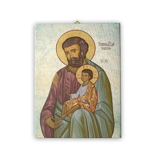 Toile picturale Saint-Joseph Frères Bonella Sainte Famille Italie 30x40 cm