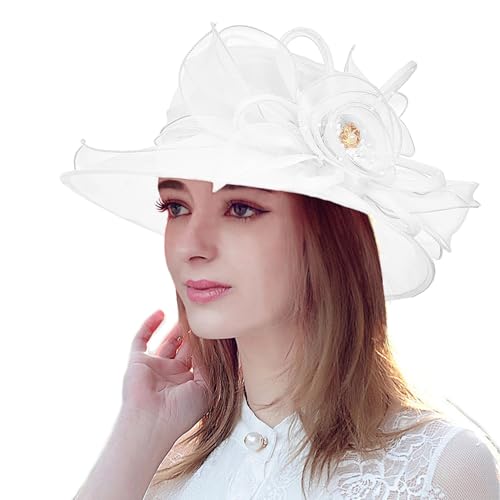 Sombrero cloche tipo derby para mujer en organza