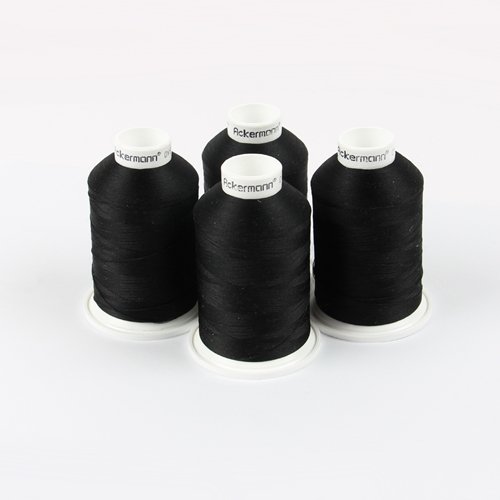 Ackermann 4X 1000m Bauschgarn NÄHGARN, Stärke 120, Qualitätsgarn für Overlock- und Coverlock-Nähmaschinen (5999)