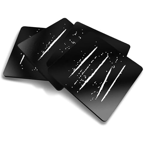 Funny Drink Coasters with Fake Lines, Funny Line Coaster, 4 Pcs Gag Gift Coasters for Party, Bar, Man Cave, and Home Decoration Cover