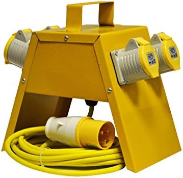 Faithfull FPPTLDB4L 4 Way Splitter Distribution Box 110V WIth 5M Cable