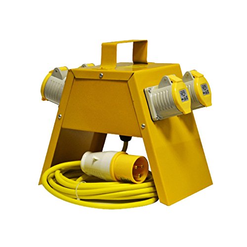 Faithfull FPPTLDB4L 4 Way Splitter Distribution Box 110V with 5M Cable Small