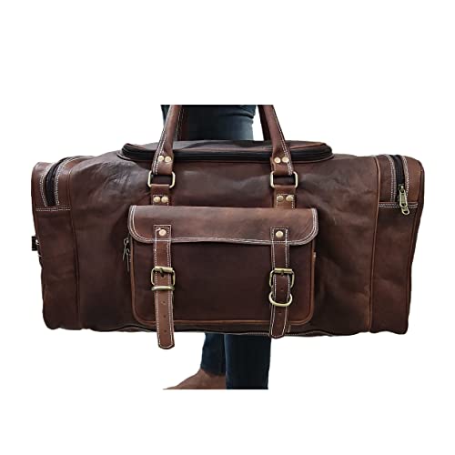 Leather Duffel Bag, Travel Overnight Weekend Bag, Gym Duffel Bag, Sports Duffel (22-Inch)2