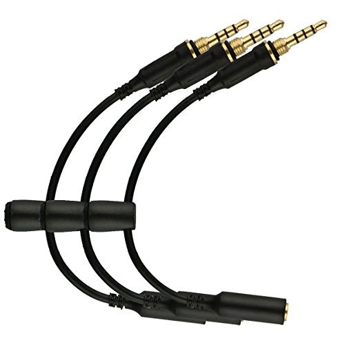 Topoint Replacement iPhone 5 Case Headphone Waterproof Cable/ Wires/ Adapter, 3.5mm Ring Stereo Convert Connect Cable for iPhone 5c 5s Waterproof Case with Seal Cover Plug (3 Pack)