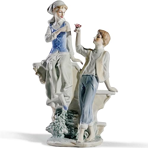 MTME Porcelain Figurine, Lady with Flowers, Memorabilia, Wedding Gifts, Statue Home Decor (Marry me)