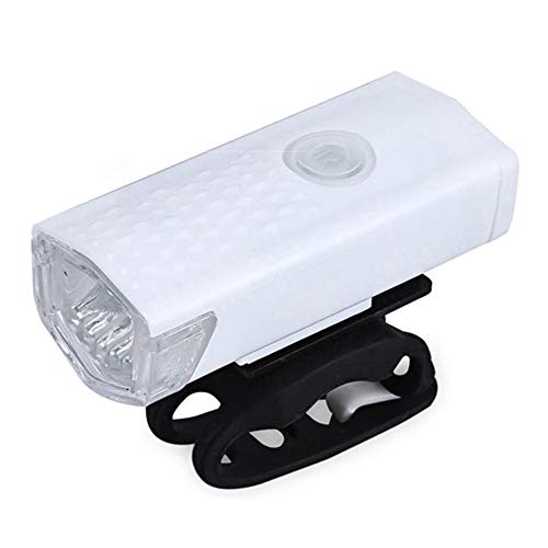 Preisvergleich Produktbild KangHan Mountainbike-Scheinwerfer, Nachtfahrten, USB-Aufladung, helle Lichter, um 360 Grad drehbare Fahrradausrüstung,Weiß