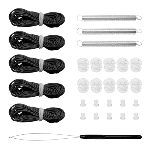 BWBWND RV Blinds Repair Kit, Pleated Shade Restringing Cord Threading Tool for Day/Night Shades, Blind String Repair & Maintain Kit for RV Camper Trailer Motorhome Window, Car Accessories (Black)