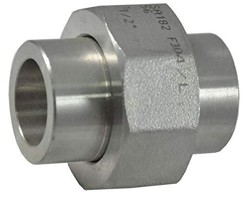 Union,1/2 in,Socket Weld,304 Ss