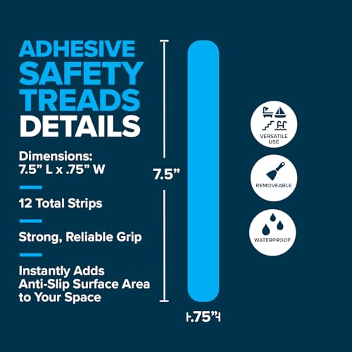 SlipX Solutions Non Slip Bathtub Stickers, 12 Strip Treads, 7.5X.75, Clear by SlipX Solutions - Image 6
